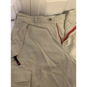 Vintage The North Face Cargo Shorts Men’s Sz 38 Cotton‎ Beige Solid Heavy Hiking